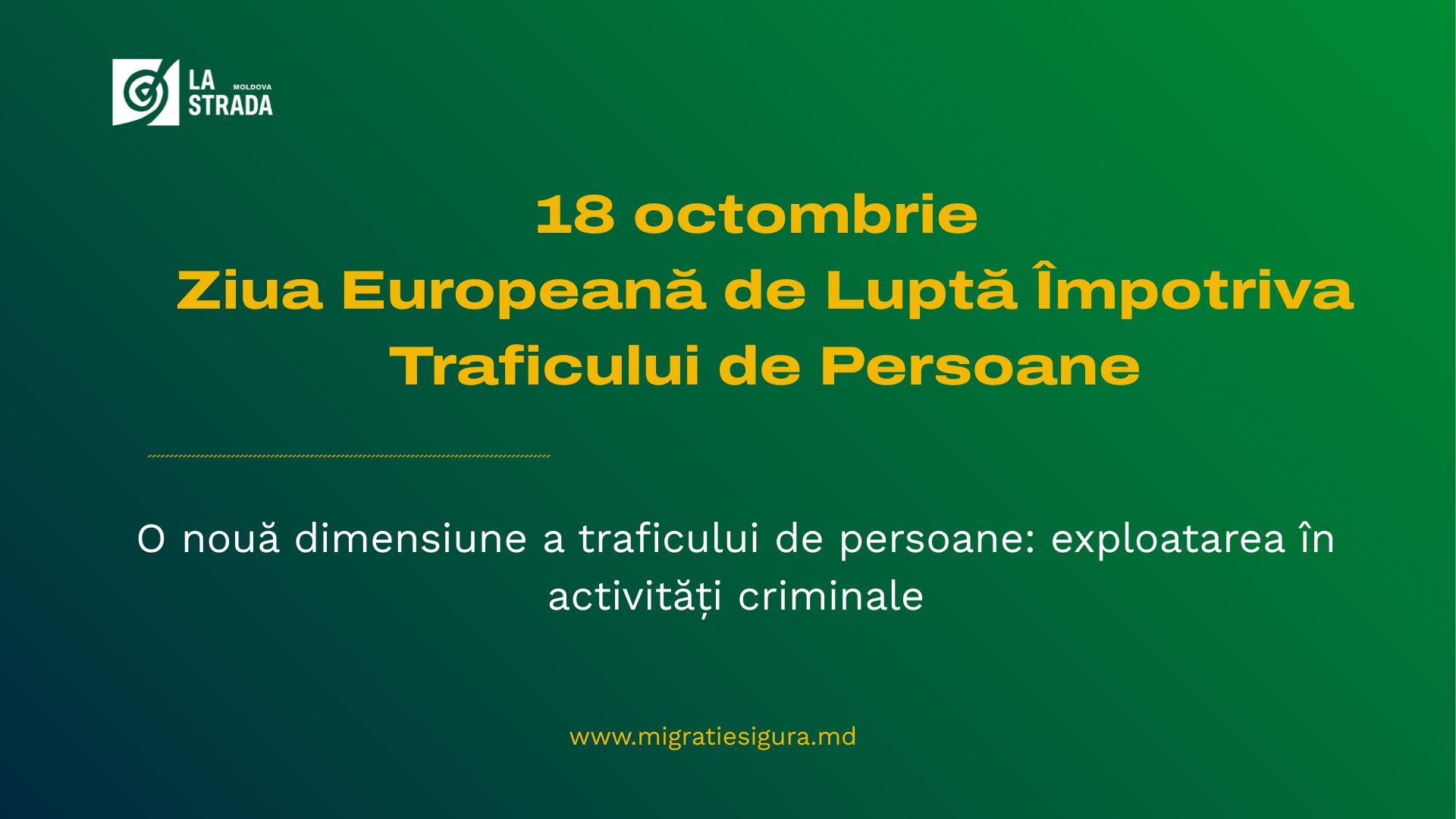 O nouă dimensiune a traficului de persoane: exploatarea în activități criminale