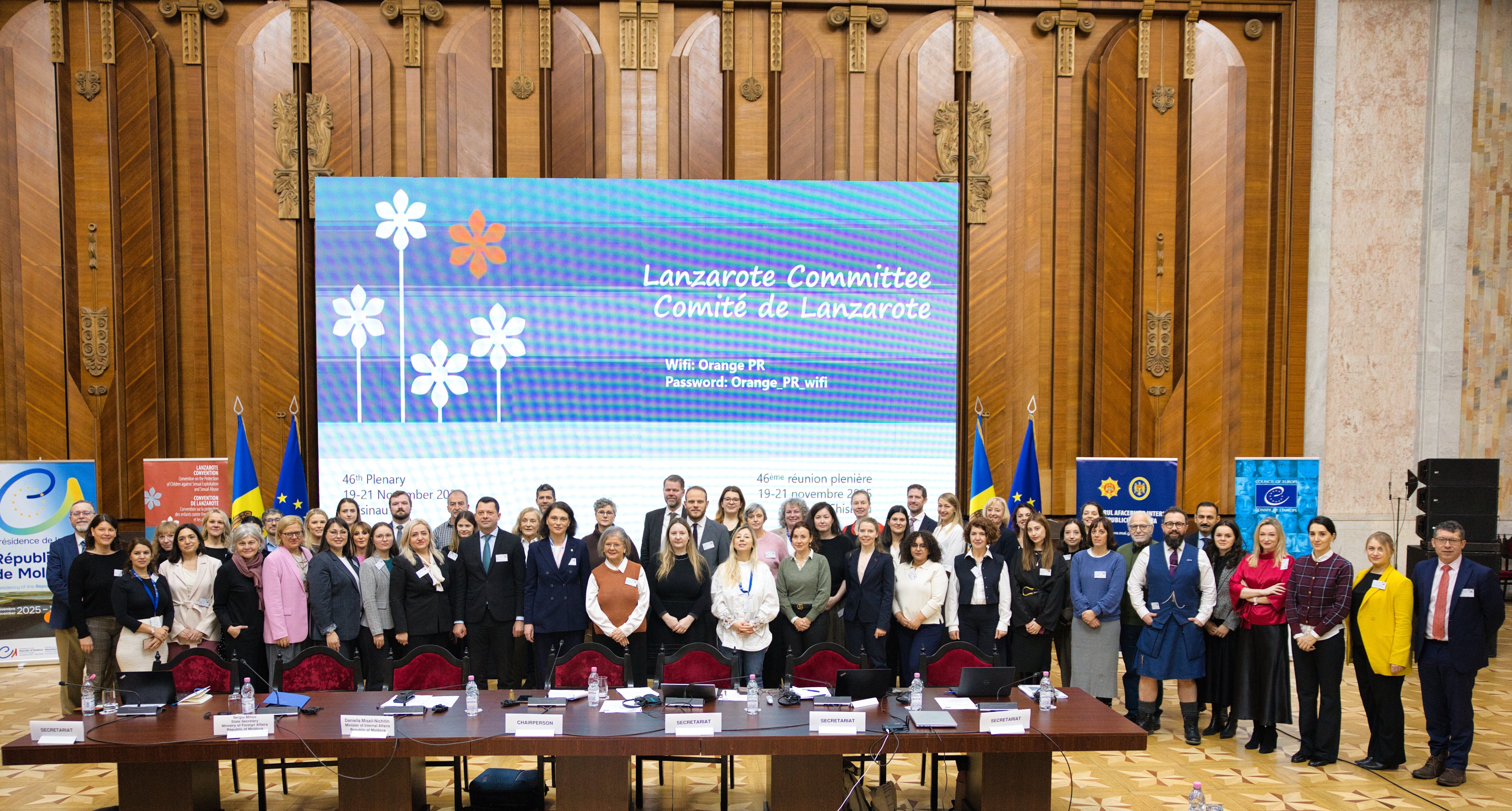 Cea de-a 46-a Plenară a Comitetului Lanzarote al Consiliului Europei are loc la Chișinău