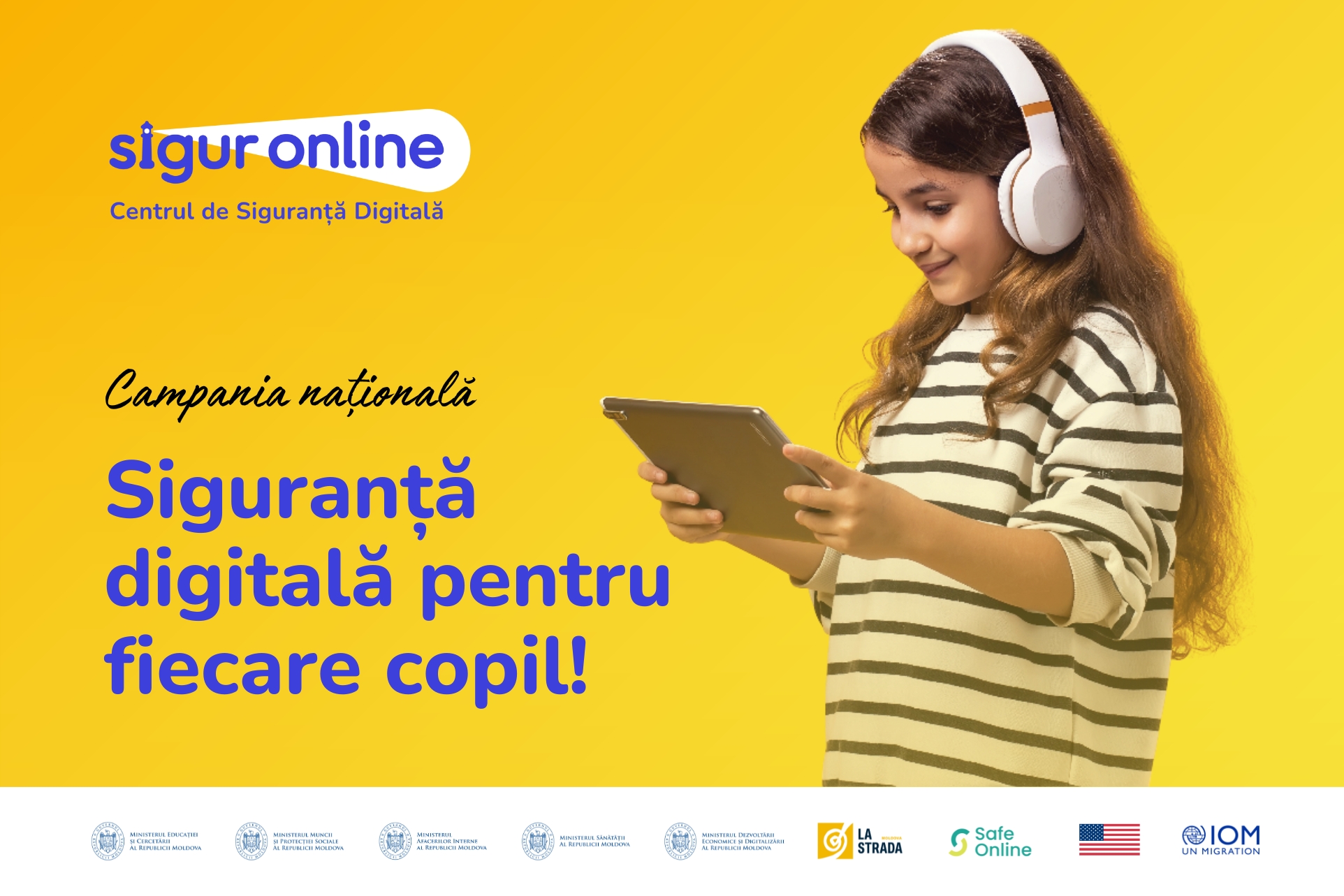 „Siguranță digitală pentru fiecare copil!” – mesajul campaniei naționale de informare, lansată la începutul anului școlar