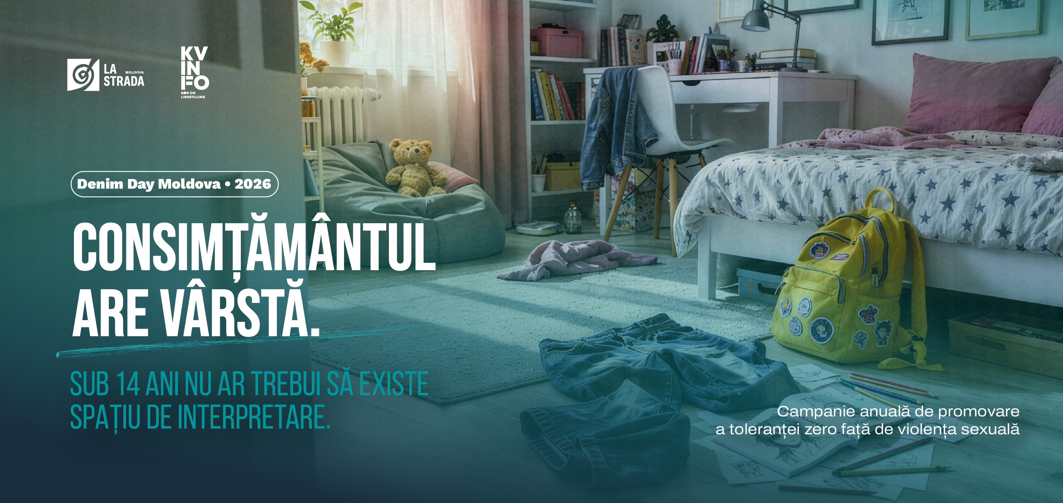 „Consimțământul are vârstă. Sub 14 ani nu ar trebui să existe spațiu de interpretare” – este mesajul Campaniei Denim Day Moldova, din acest an